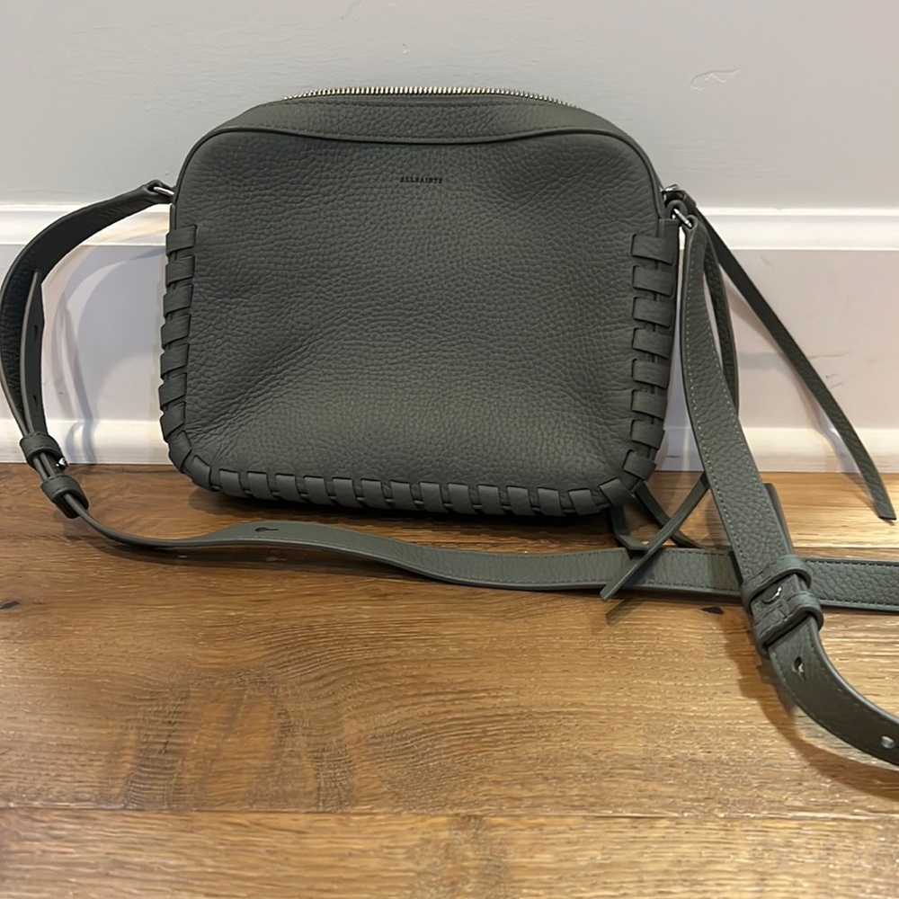 Allsaints grey/ green purse